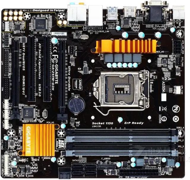 Main image of GIGABYTE Z97M-D3H(rev.1.1) LGA 1150 Intel Z97 DDR3 32GB Micro ATX