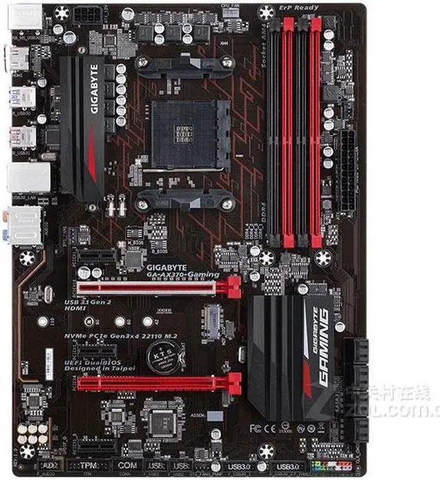 Alt view image 2 of 3 - GIGABYTE AX370-Gaming Socket AM4 AMD X370 DDR4 64GB ATX