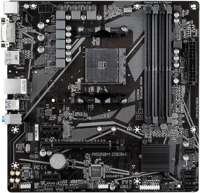 Main image of GIGABYTE A520M DS3H Socket AM4 AMD A520 DDR4 128GB Micro ATX