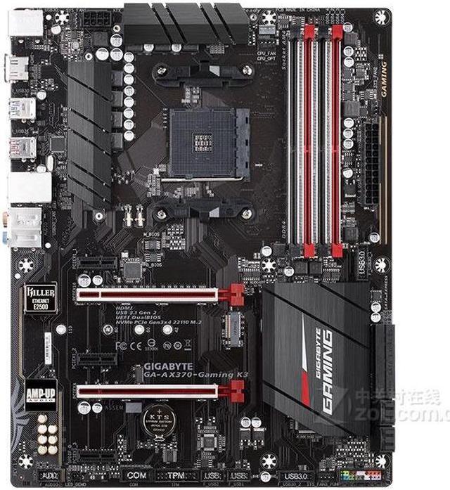 Alt view image 3 of 4 - GIGABYTE AX370-Gaming K3 Socket AM4 AMD X370 DDR4 64GB ATX