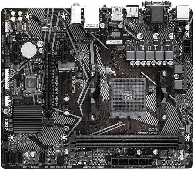 Main image of GIGABYTE A520M S2H Socket AM4 AMD A520 DDR4 64GB Micro ATX
