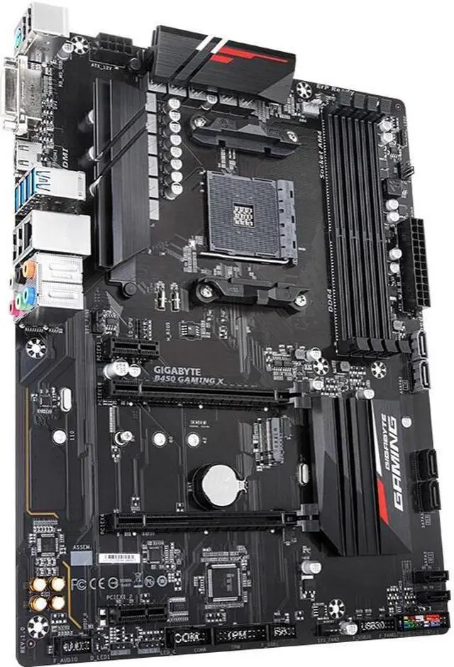 Alt view image 2 of 3 - GIGABYTE B450 GAMING X Socket AM4 AMD B450 DDR4 64GB ATX