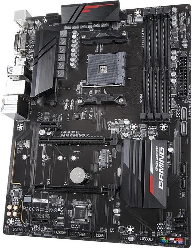 Alt view image 3 of 3 - GIGABYTE B450 GAMING X Socket AM4 AMD B450 DDR4 64GB ATX
