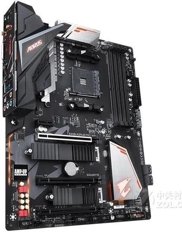 Alt view image 3 of 4 - GIGABYTE B450 PRO WIFI Socket AM4 AMD B450 DDR4 64GB ATX