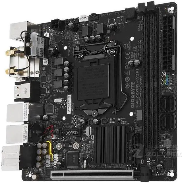 Alt view image 2 of 3 - GIGABYTE Z270N-WIFI LGA 1151 Intel Z270 DDR4 32GB Mini-ITX