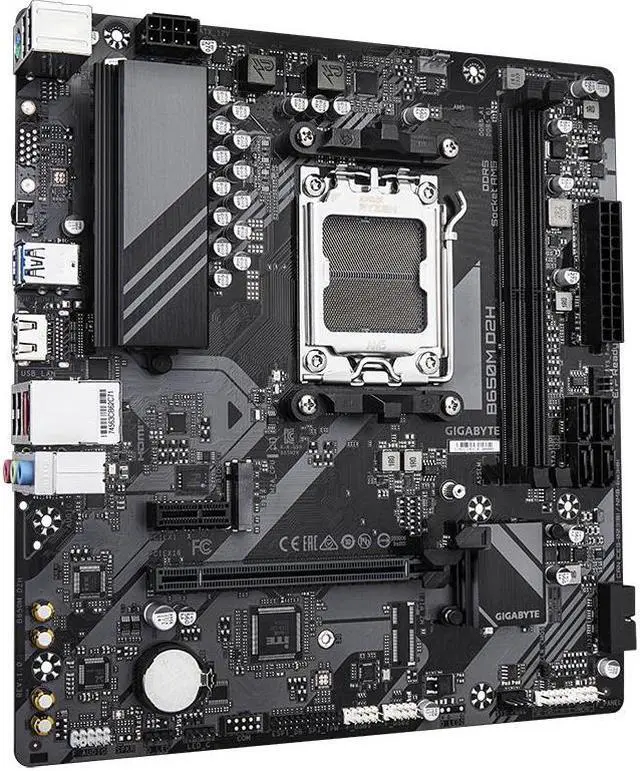 Alt view image 2 of 4 - GIGABYTE B650M D2H Socket AM5 AMD B650 DDR5 96GB Micro ATX