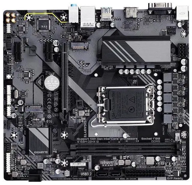 Alt view image 3 of 3 - GIGABYTE B760M D2HX SI DDR4 LGA 1700 Intel B760 DDR4 64GB Micro ATX