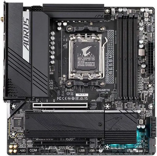 Main image of GIGABYTE B650M ELITE AX Socket AM5 AMD B650 DDR5 192GB Micro ATX