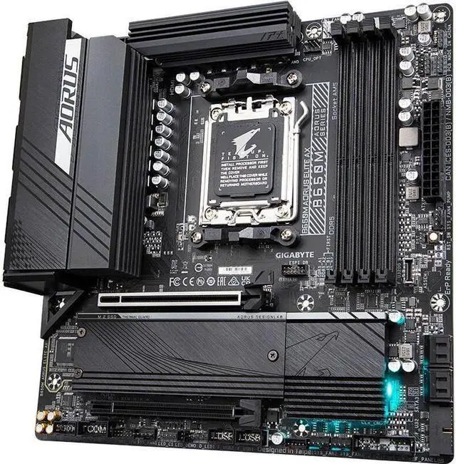 Alt view image 2 of 4 - GIGABYTE B650M ELITE AX Socket AM5 AMD B650 DDR5 192GB Micro ATX