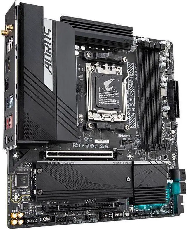 Alt view image 3 of 4 - GIGABYTE B650M ELITE AX Socket AM5 AMD B650 DDR5 192GB Micro ATX