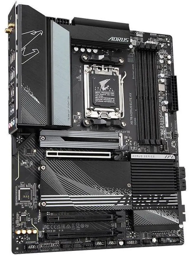Alt view image 2 of 4 - GIGABYTE X670 ELITE AX Socket AM5 AMD X670 DDR5 192GB ATX