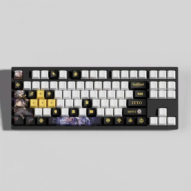 Alt view image 2 of 7 - Genshin Impact Themed Keycaps Hutao PBT heat-sublimation keycaps 29 keys OEM high degree