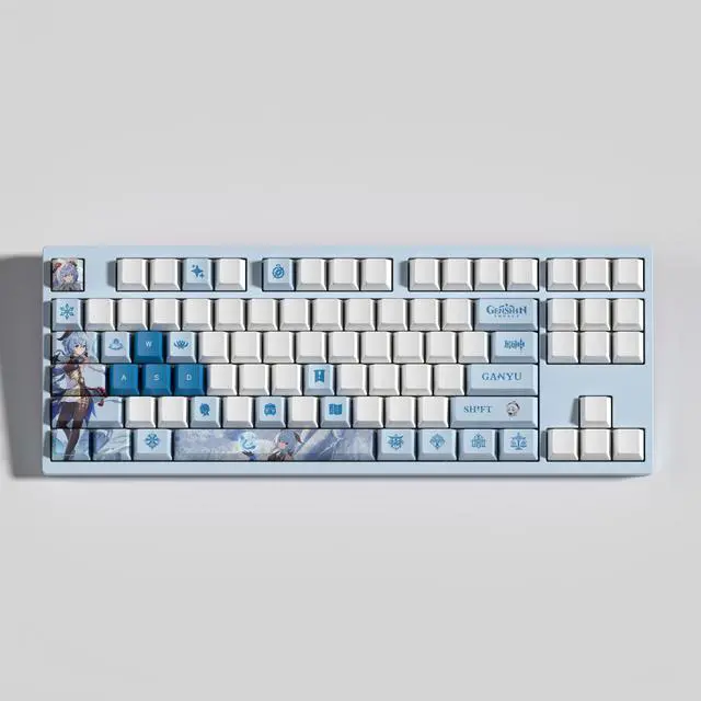 Alt view image 2 of 5 - Genshin Impact Themed Keycaps Ganyu PBT heat-sublimation keycaps 29 keys OEM high degree