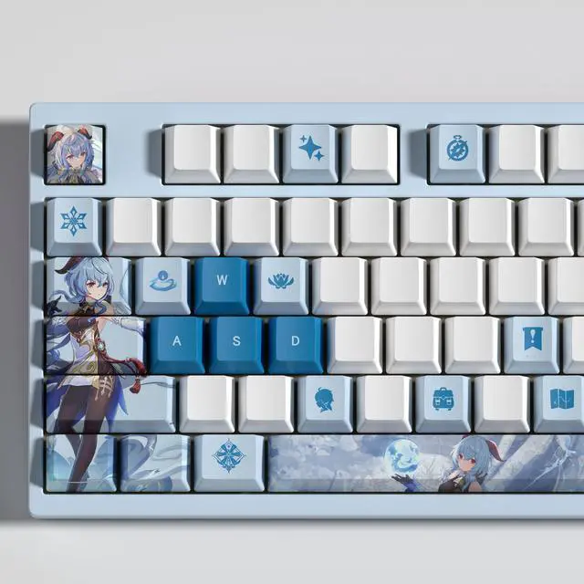 Alt view image 3 of 5 - Genshin Impact Themed Keycaps Ganyu PBT heat-sublimation keycaps 29 keys OEM high degree