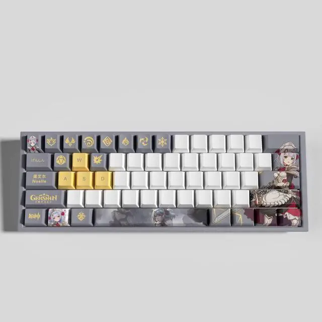 Alt view image 3 of 5 - Genshin Impact Themed Keycaps Noelle PBT heat-sublimation keycaps 29 keys OEM high degree