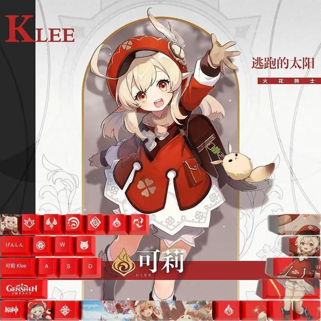Alt view image 5 of 5 - Genshin Impact Themed Keycaps Klee PBT heat-sublimation keycaps 29 keys OEM high degree