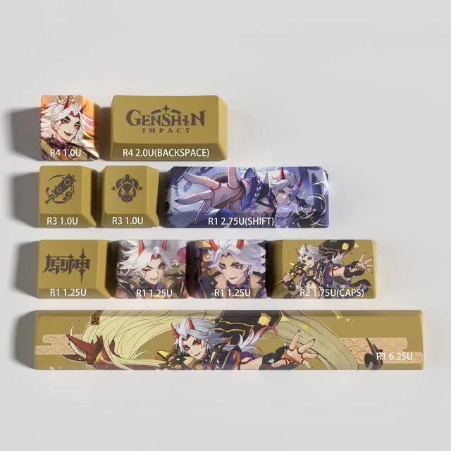 Alt view image 2 of 7 - Genshin Impact Themed Keycaps Nilou PBT heat-sublimation keycaps 10 keys OEM high degree
