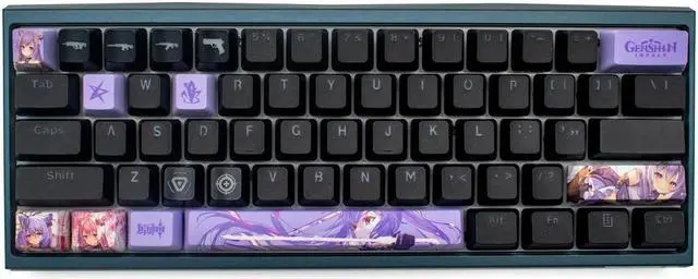 Alt view image 3 of 7 - Genshin Impact Themed Keycaps Ganyu PBT heat-sublimation keycaps 10 keys OEM high degree
