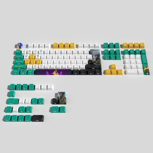 Alt view image 2 of 5 - VALORANT Themed Keycaps KillJoy Side translucency PBT heat-sublimation keycaps full keycap OEM high degree