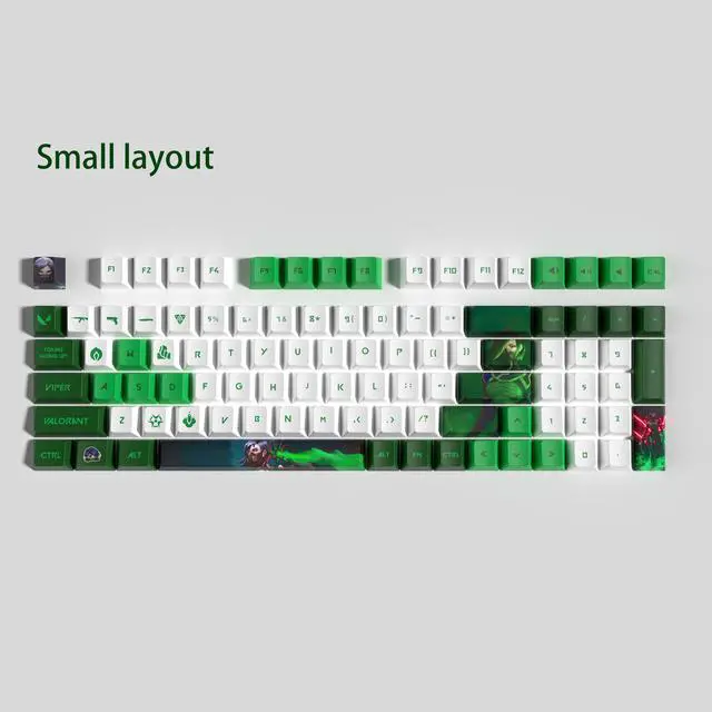 Alt view image 3 of 5 - VALORANT Themed Keycaps Viper PBT heat-sublimation keycaps full keycap OEM high degree
