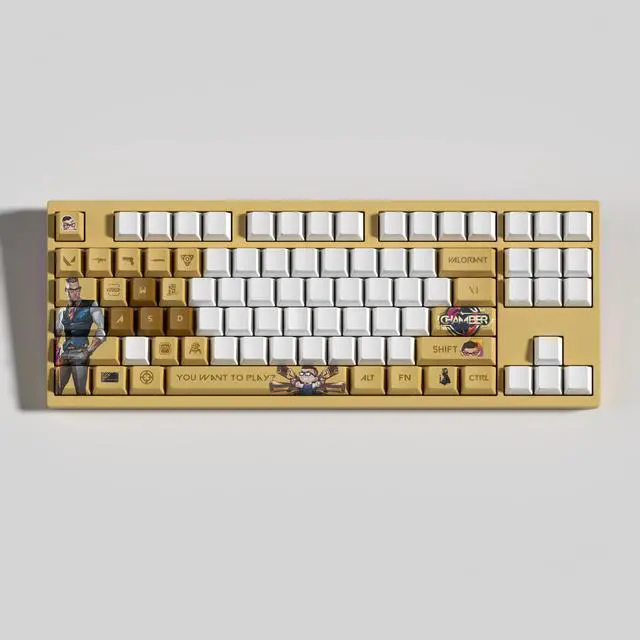 Alt view image 2 of 4 - VALORANT Themed Keycaps Chamber PBT heat-sublimation keycaps 29 keys OEM high degree