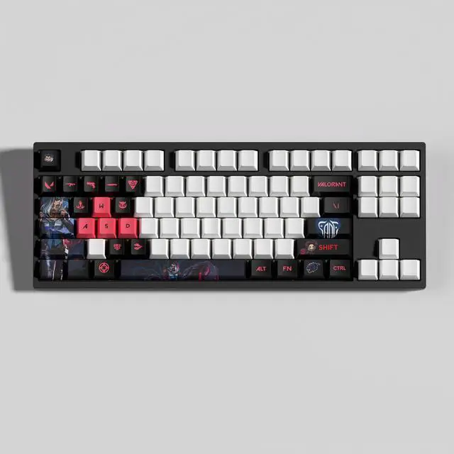 Alt view image 3 of 5 - VALORANT Themed Keycaps Fade PBT heat-sublimation keycaps 29 keys OEM high degree