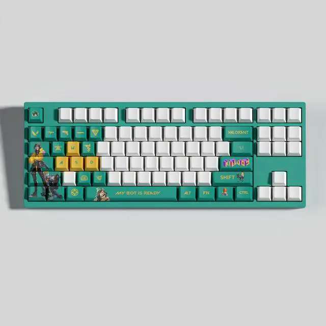 Alt view image 3 of 5 - VALORANT Themed Keycaps KillJoy PBT heat-sublimation keycaps 29 keys OEM high degree