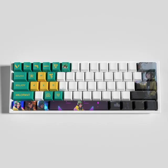 Alt view image 7 of 7 - VALORANT Themed Keycaps KillJoy PBT heat-sublimation keycaps 29 keys OEM high degree