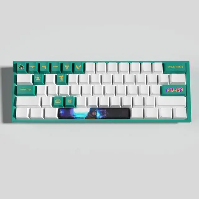 Alt view image 3 of 5 - VALORANT Themed Keycaps KillJoy PBT heat-sublimation keycaps 14 keys OEM high degree