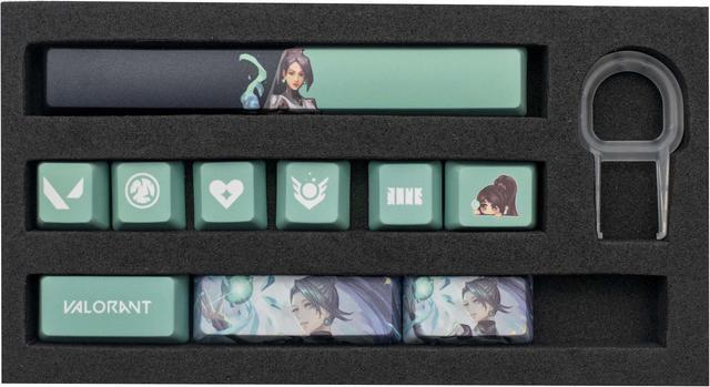 Main image of VALORANT Themed Keycaps Sage PBT heat-sublimation keycaps 10 keys OEM high degree