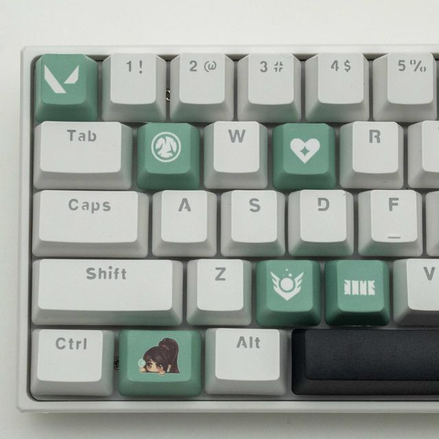 Alt view image 3 of 5 - VALORANT Themed Keycaps Sage PBT heat-sublimation keycaps 10 keys OEM high degree