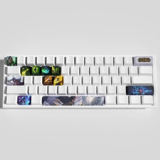 Alt view image 3 of 5 - League of Legends Themed Keycaps Master Yi PBT heat-sublimation keycaps 12 keys OEM high degree