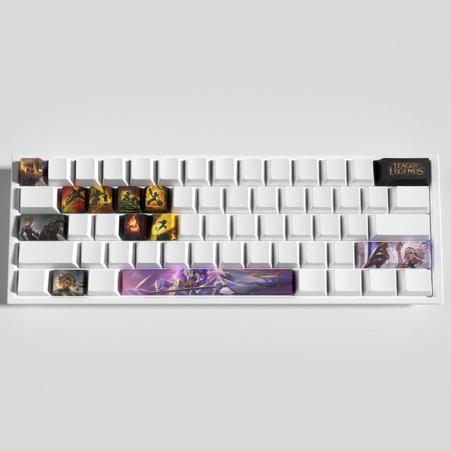 Alt view image 3 of 5 - League of Legends Themed Keycaps Rell PBT heat-sublimation keycaps 12 keys OEM high degree