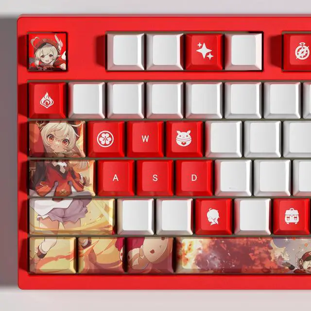 Alt view image 3 of 5 - Genshin Impact Themed Keycaps Klee PBT heat-sublimation keycaps 29 keys OEM high degree