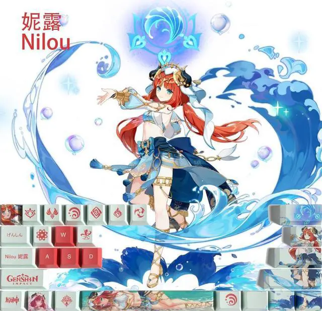 Main image of Genshin Impact Themed Keycaps Nilou PBT heat-sublimation keycaps 29 keys OEM high degree