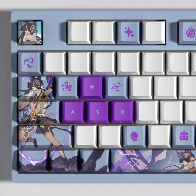 Alt view image 3 of 5 - Genshin Impact Themed Keycaps Cyno PBT heat-sublimation keycaps 29 keys OEM high degree