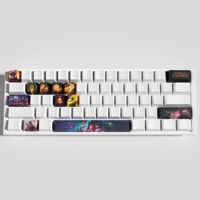 Alt view image 2 of 5 - League of Legends Themed Keycaps Rakan PBT heat-sublimation keycaps 12 keys OEM high degree