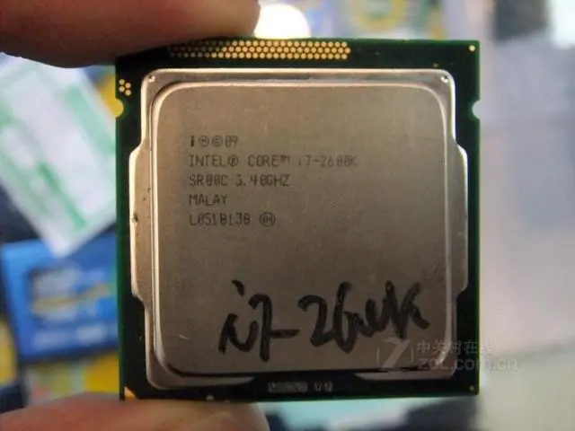 Main image of Core i7 2600K 32nm LGA 1155 central processing unit (CPU)
