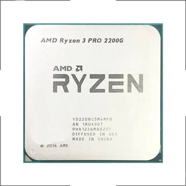 Main image of Ryzen 3 2200G 14nm Socket AM4 central processing unit (CPU)