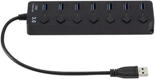 Main image of USB 3.0 Hub USB Hub 3.0 Multi USB Splitter 3 Hab Use Power Adapter7 Port Multiple Expander 2.0 USB3 Hub with Switch for PC