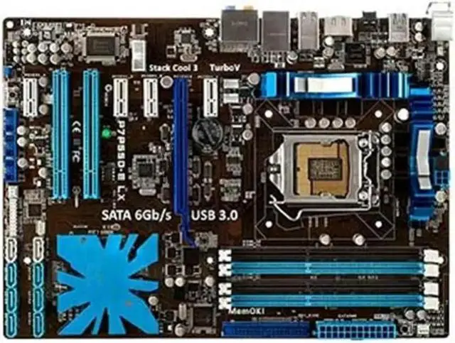 Main image of P7P55D-E LX Desktop Motherboard P55 Socket LGA 1156 i3 i5 i7 DDR3 16G ATX UEFI BIOS Mainboard On Sale
