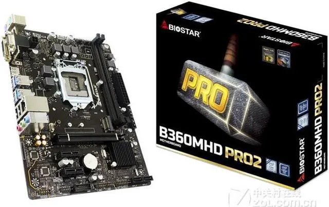 Alt view image 4 of 4 - biostar B360MHD PRO2 Micro ATX 2×DDR4 DIMM LGA 1151 PCI-E 3.0