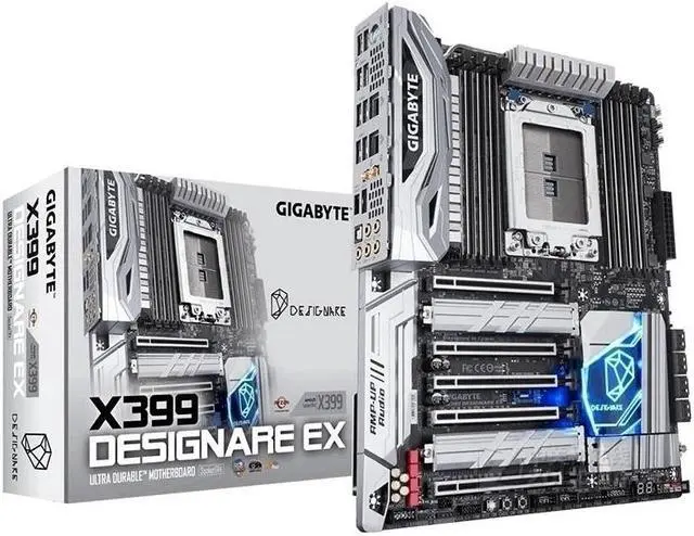 Alt view image 5 of 5 - For Motherboard X399 DESIGNARE EX ATX 8×DDR4 DIMM Socket TR4 PCI-E 3.0