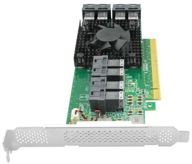 Alt view image 5 of 7 - Linkreal 8 Port U.2 to PCI Express x16 SFF-8639 NVMe SSD Adapter with SFF-8643 Mini-SAS HD 36 Pin Connector and PLX8749 chipset for Servers