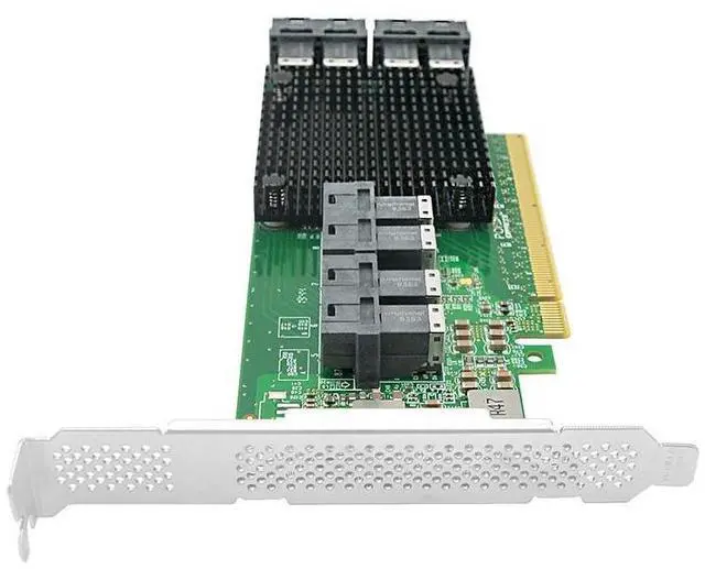 Alt view image 6 of 7 - Linkreal 8 Port U.2 to PCI Express x16 SFF-8639 NVMe SSD Adapter with SFF-8643 Mini-SAS HD 36 Pin Connector and PLX8749 chipset for Servers