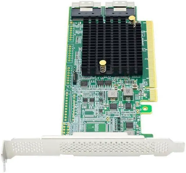 Alt view image 5 of 5 - Linkreal PCIe 4.0 x16 to Two SlimSAS SFF-8654 8i Retimer Adapter