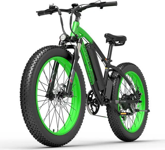 Alt view image 3 of 7 - GOGOBEST Electric Bike GF600 Electric Mountain Bike 1000W 26" Fat Tires Commuter Ebike, Adults Electric Bicycle, Shimano 21 Speed, Suspension Fork Hydraulic Brakes