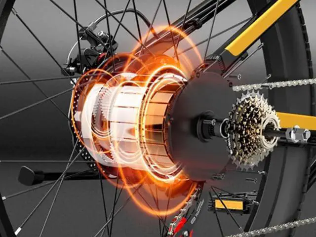 Alt view image 3 of 7 - Bezior Electric Bike X500Pro for Adults, Foldable 26" x 1.95 Rubber Tire Electric Bicycle, 500w Motor 48V 10.4Ah Removable Lithium Battery, 20MPH Snow Beach Mountain E-Bike Shimano 7-Speed Gear Ebikes