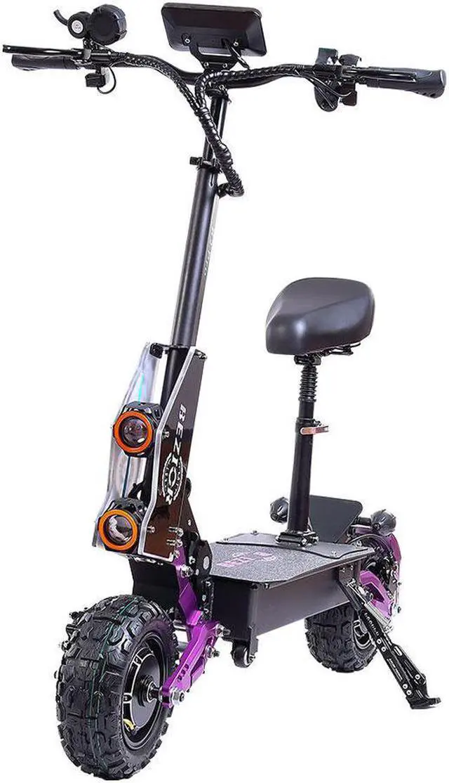 Alt view image 3 of 7 - Bezior S2 Pro Folding Electric Scooter 2400W Motor 48V 23Ah Battery 11in Tyre Disc Brake Load 120Kg