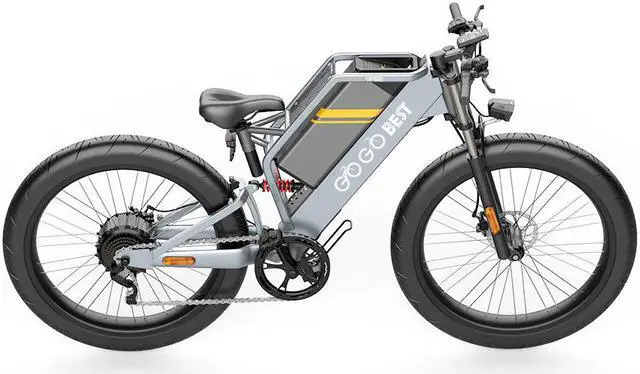 Alt view image 3 of 7 - GOGOBEST 26" Fat Tire Electric Bike GF650,1000W 48V 20AH Electric Mountain Bike 28 MPH for Adults Front Fork Suspension & Shock Absorber Shimano 7-Speed 3 Riding Modes